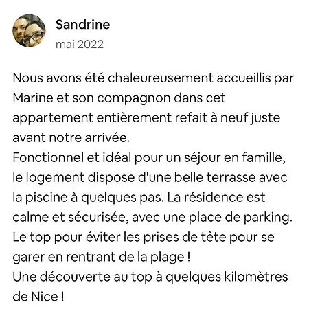 Appartamento 2 Pièces En Rez De Jardin Avec Parking Et Piscine Villeneuve-Loubet